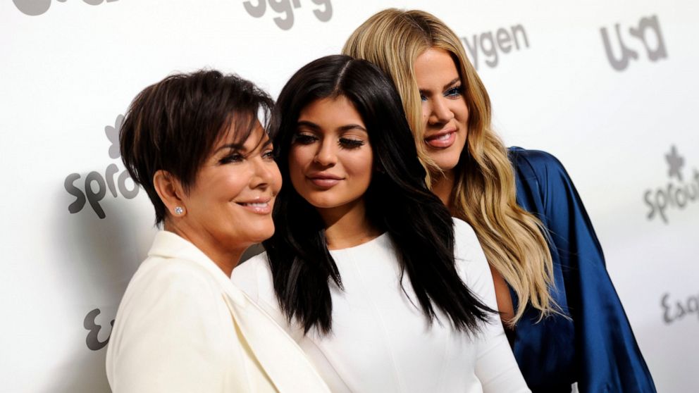FILE - Television personalities Kris Jenner, from left, Kylie Jenner and Khloe Kardashian attend the NBCUniversal Cable Entertainment 2015 Upfront at The Javits Center on Thursday, May 14, 2015, in New York. On Monday, April 18, 2022, Kris and Kylie 