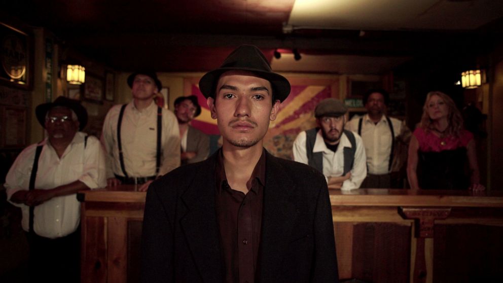 This undated photo provided by 4th Row Films shows Fernando Serrano, 23, who plays a striking miner in "Bisbee '17," a story of how some 1,200 miners, most of them immigrants, were pulled violently from their homes in Bisbee, Ariz., by a private poli