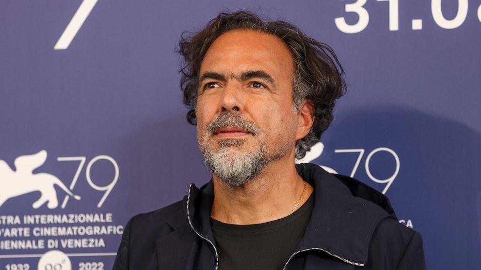 Director Alejandro Gonzalez Inarritu poses for photographers at the photo call of the film 'Bardo' during the 79th edition of the Venice Film Festival in Venice, Italy, Thursday, Sept. 1, 2022. (Photo by Vianney Le Caer/Invision/AP)