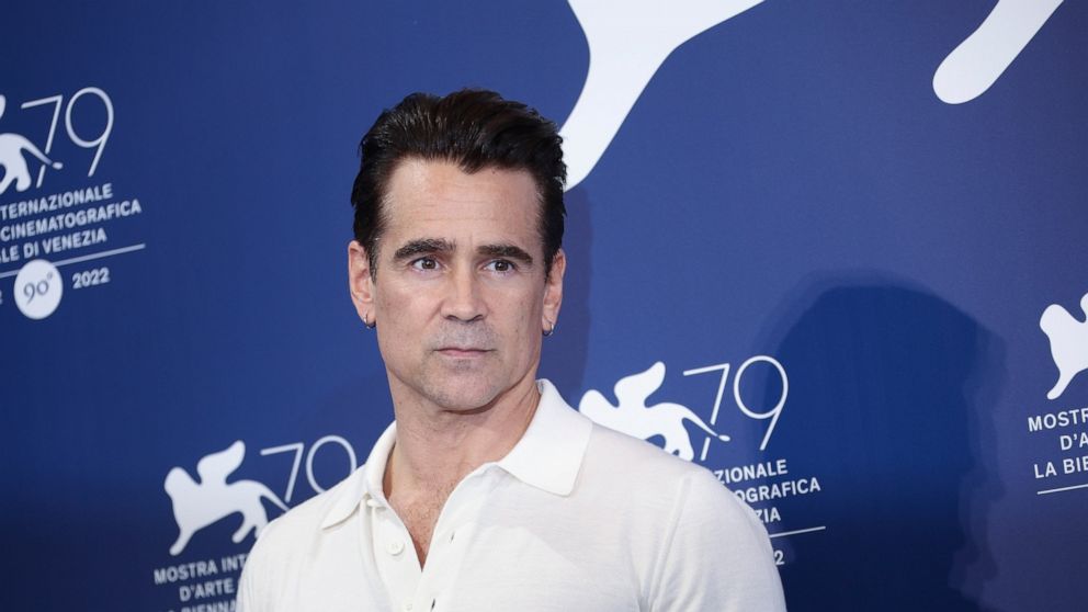 Colin Farrell poses for photographers at the photo call for the film 'The Banshees of Inisherin' during the 79th edition of the Venice Film Festival in Venice, Italy, Monday, Sept. 5, 2022. (Photo by Joel C Ryan/Invision/AP)