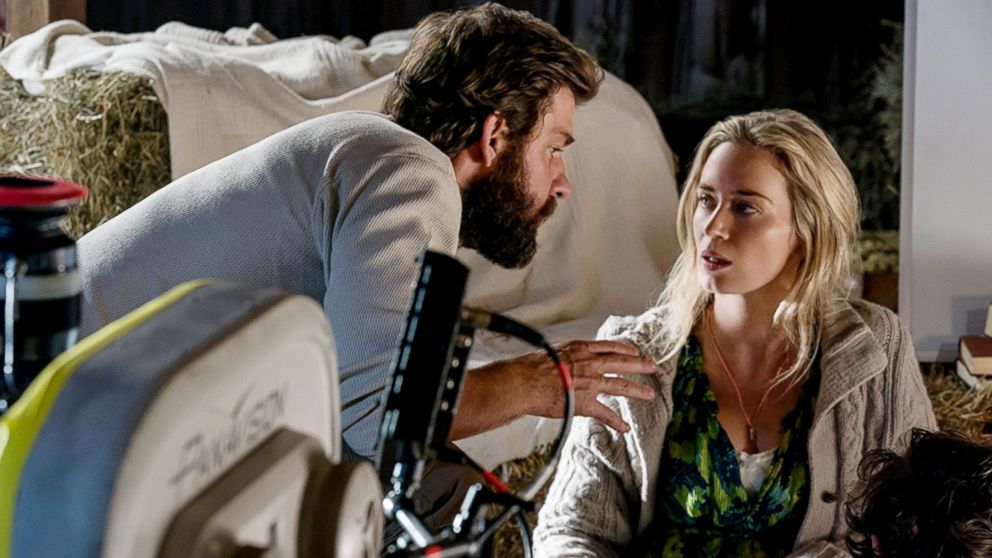 PHOTO: John Krasinski and Emily Blunt in the movie "A Quiet Place."