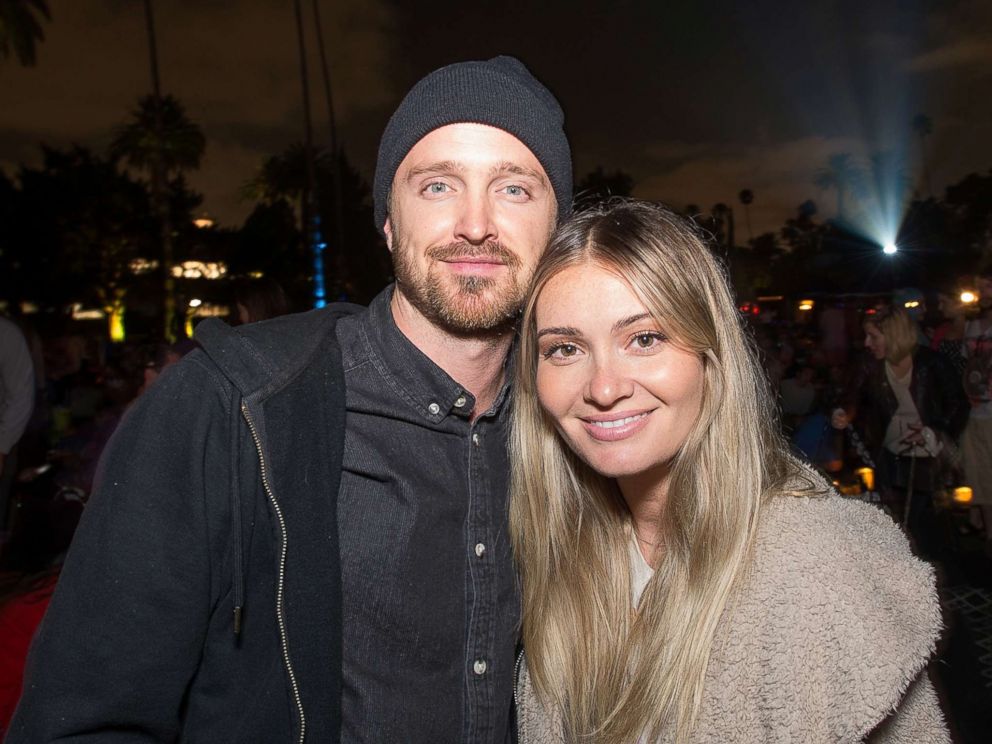 PHOTO: Aaron Paul and Lauren Parsekian attend Cinespias screening of Some Like It Hot held at Hollywood Forever, Aug. 19, 2017, in Hollywood, Calif.