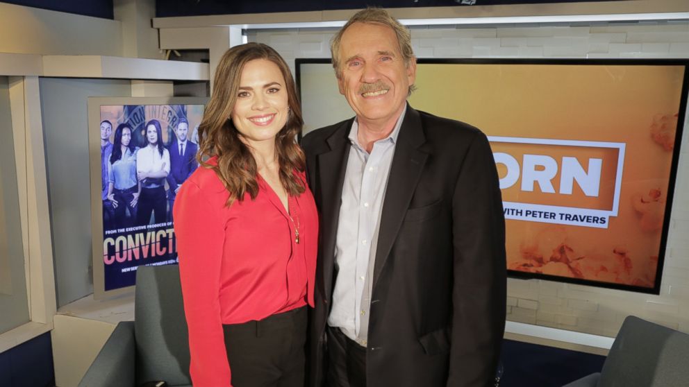 PHOTO:  Hayley Atwell stopped by ABC News' "Popcorn With Peter Travers" to discuss playing Hayes Morrison on the ABC show "Conviction."