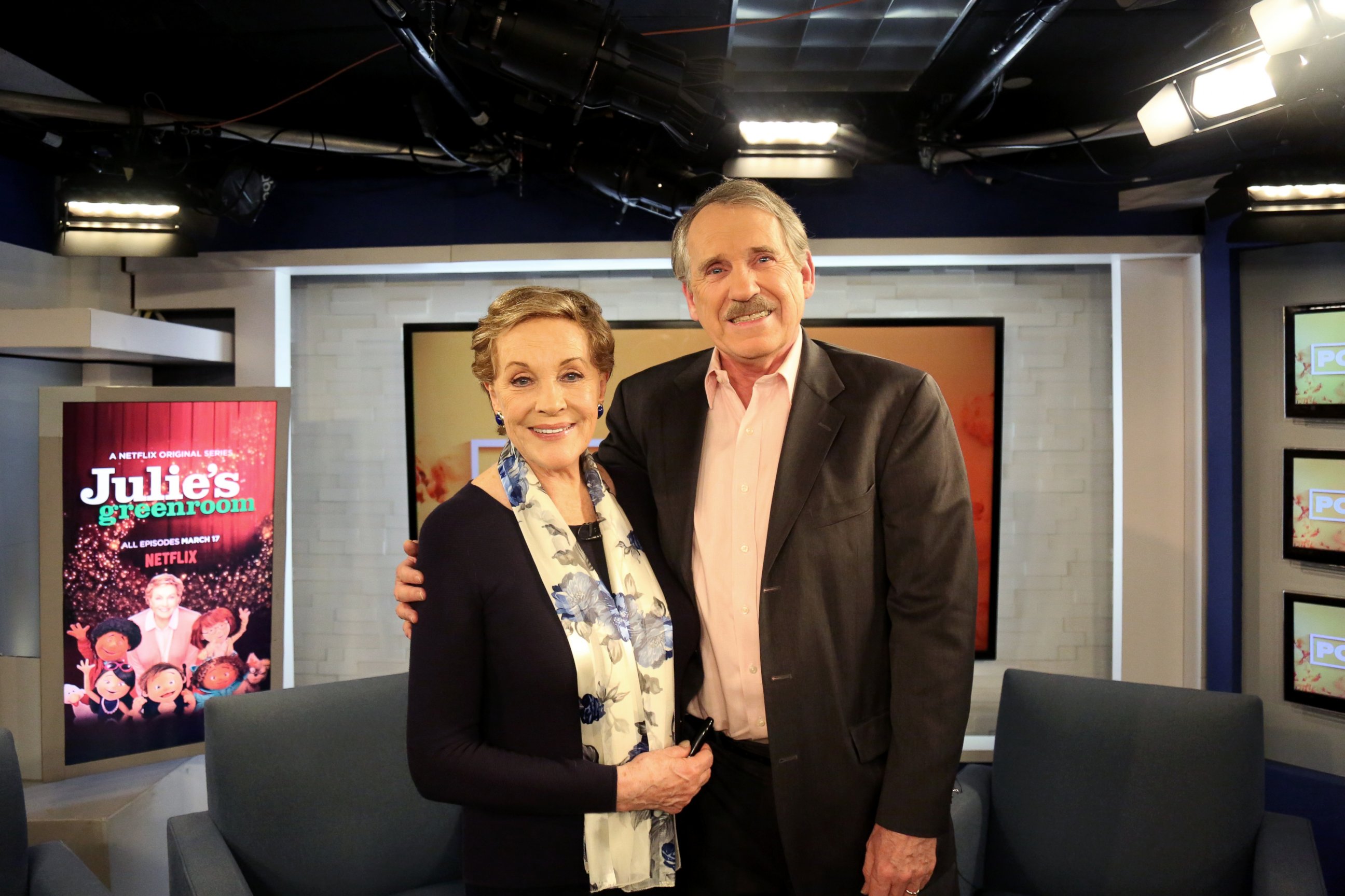 PHOTO: Julie Andrews and Peter Travers on Popcorn, Feb. 8, 2017. 
