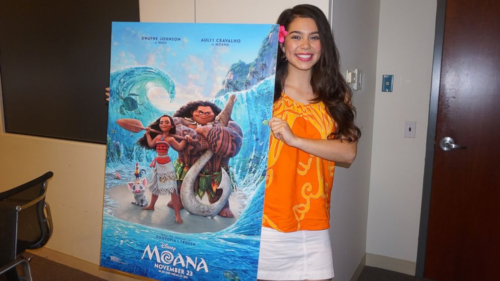 PHOTO: Auli'i Cravalho, voice of Disney's Moana in Times Square Plaza in New York, Oct. 21, 2016. 
