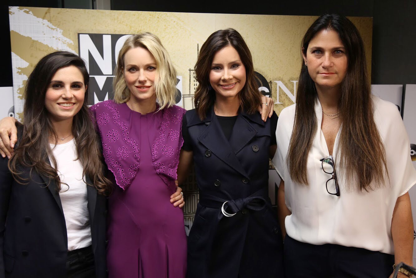 PHOTO: Lisa Rubin, the creator and executive producer of "Gypsy", Naomi Watts, Rebecca Jarvis and Liza Chasin, the president of U.S. production for Working Title Films are on an episode of ABC Radio's "No Limits with Rebecca Jarvis."