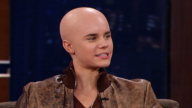 Jimmy Kimmel Cuts Off Justin Bieber S Hair Video Abc News