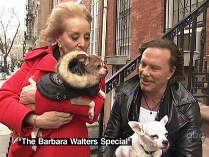 VIDEO: Barbara Walters discusses Mickey Rourkes dogs.