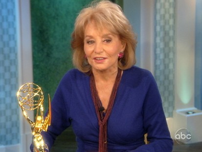 VIDEO: Barbara Walters receives an Emmy Award for lifetime achievement.
