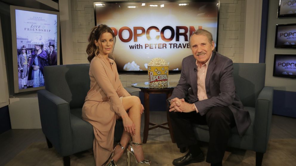 PHOTO: Kate Beckinsale and Peter Travers at the ABC Headquarters in New York, May 12, 2016. 