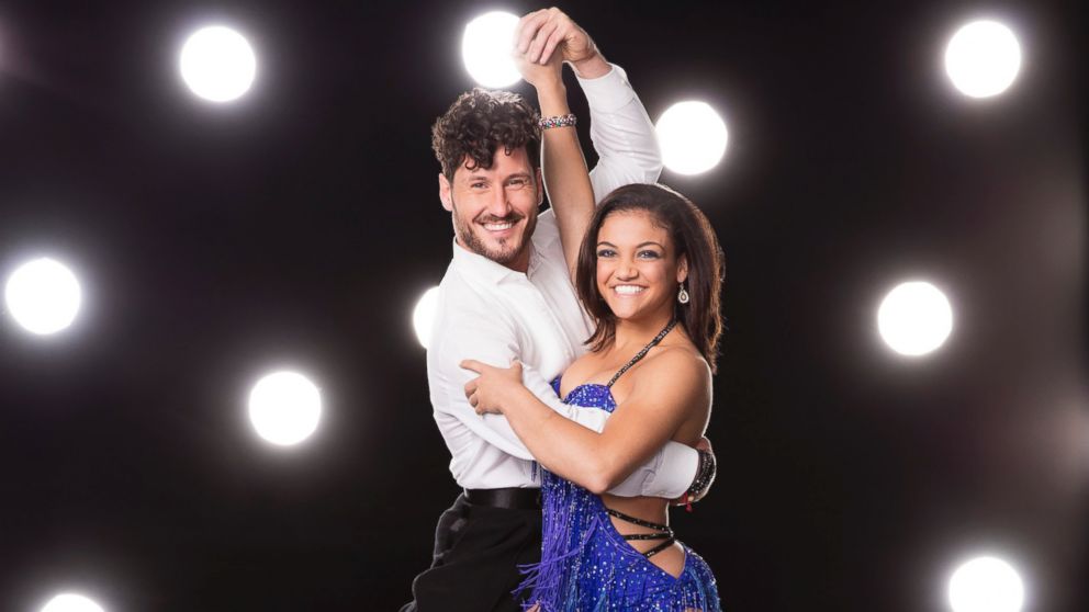 PHOTO: Olympic gold medalist Laurie Hernandez with her "Dancing With The Stars" professional dance partner Val Chmerkovskiy.