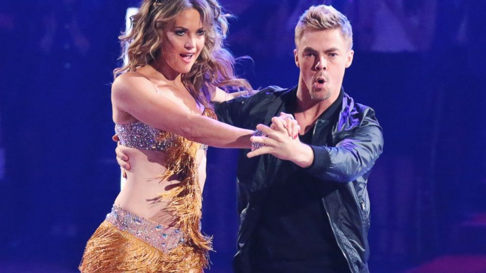 Amy Purdy and Derek Hough perform on the season premiere of Dancing with the Stars on March 17, 2014. 