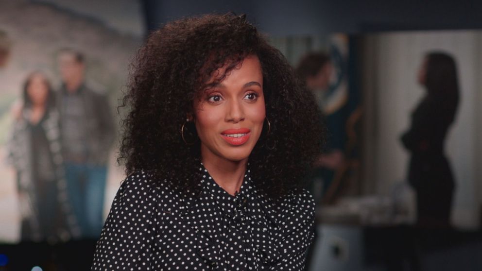 "Scandal" star Kerry Washington is seen here during an interview with "Nightline." 