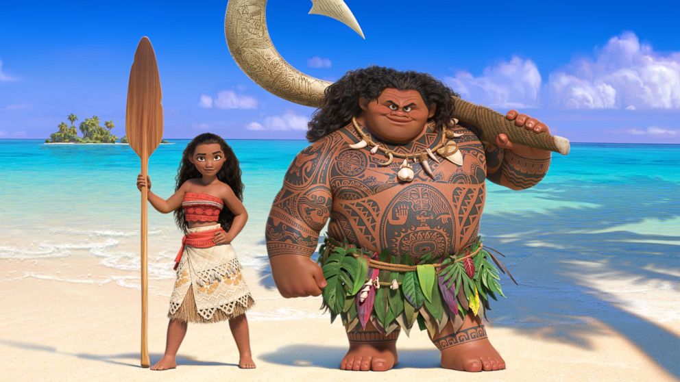 PHOTO: Walt Disney Animation Studios' upcoming big-screen adventure, a spirited teenager named Moana, left, sails out on a daring mission to prove herself a master wayfinder in "Moana."