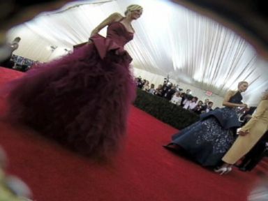 GoPro camera captures a unique view of the fashion event.