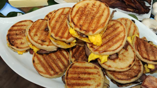 Emeril S Steak And Egg Breakfast Panini Recipe Abc News