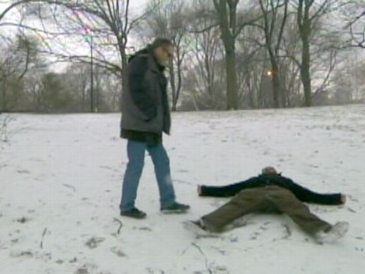 VIDEO: Joaquin Phoenix goes crazy over snow angels in "Im Still Here."