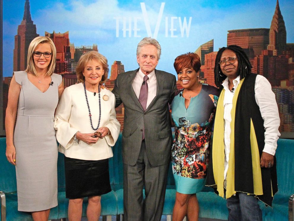 PHOTO: Michael Douglas appears on The View on May 16, 2014 as Barbara Walters says farewell to live daily television with her final co-host appearance on the daytime program she created for ABC.