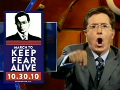 VIDEO: Jon Stewart and Stephen Colbert have fun at the expense of Glenn Becks rallies.