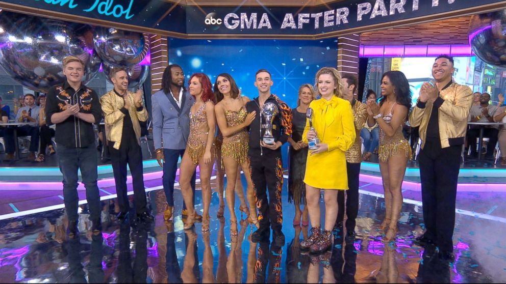 PHOTO: Adam Rippon, Jenna Johnson, Tonya Harding and their pro partners reflect on their time on the dance floor live on "GMA." 