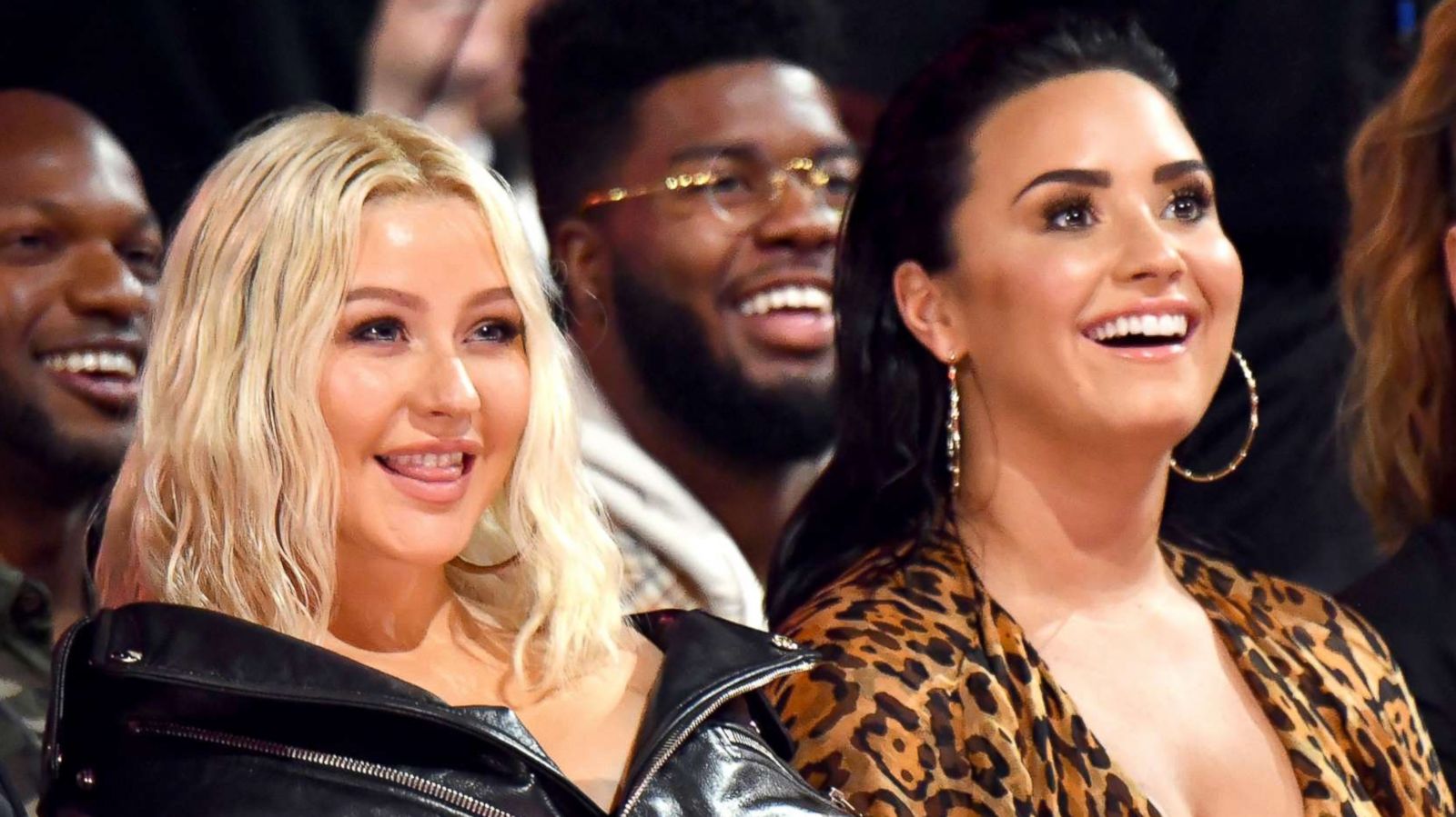 PHOTO: Christina Aguilera and Demi Lovato during the 2018 Billboard Music Awards at on May 20, 2018, in Las Vegas.