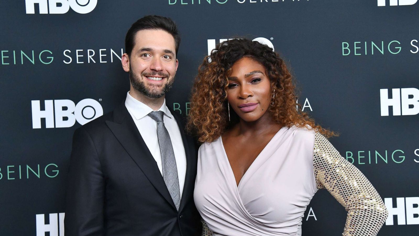 PHOTO: Alexis Ohanian and Serena Williams attend the HBO New York Premiere of 'Being Serena' at Time Warner Center, April 25, 2018, in New York.