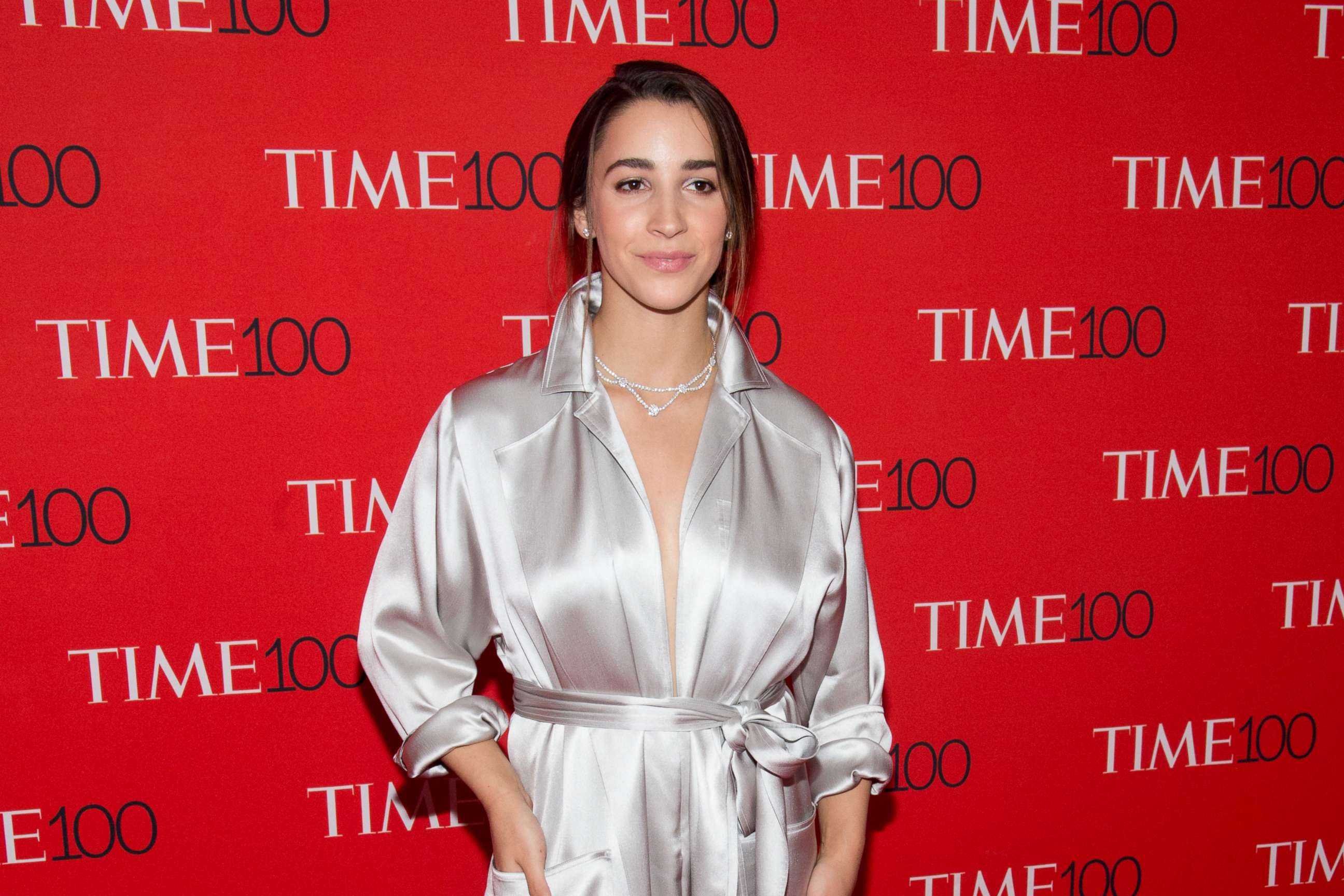 PHOTO: Aly Raisman attends the 2018 Time 100 Gala at Frederick P. Rose Hall, Jazz at Lincoln Center on April 24, 2018 in New York City.