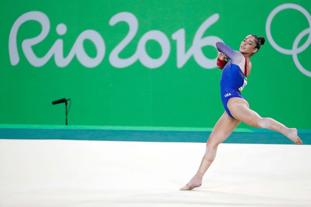 PHOTO: U.S. gymnast Alexandra Raisman competes in the women's floor event final of the Artistic Gymnastics at the Olympic Arena during the Rio 2016 Olympic Games in Rio de Janeiro, Aug. 16, 2016.