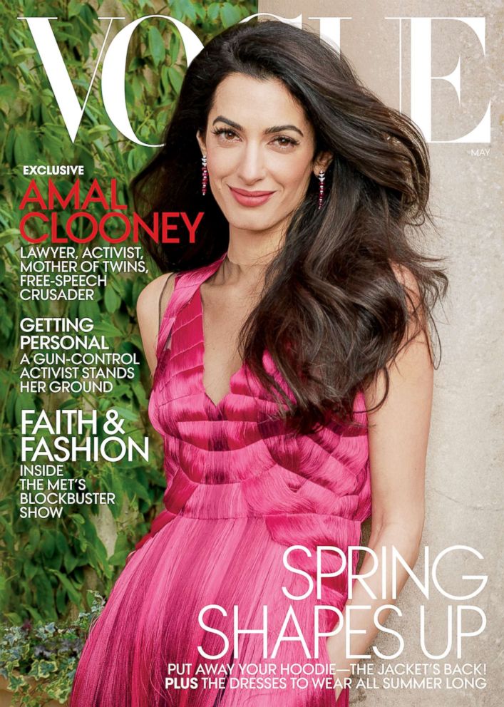 PHOTO: Amal Clooney appears on the May 2018 cover of Vogue magazine.