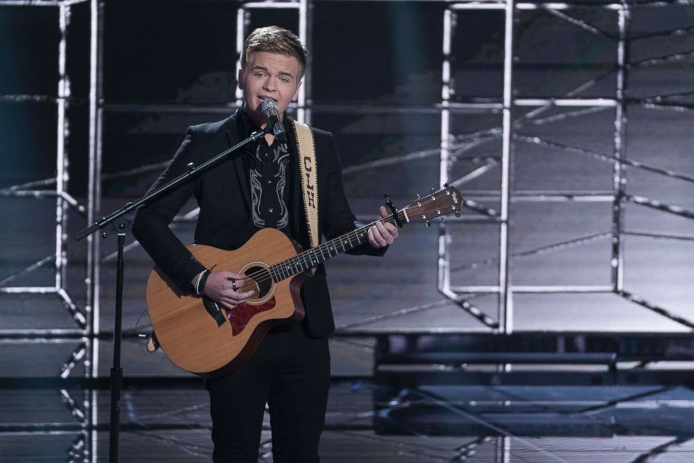 PHOTO: Caleb Lee Hutchinson performs on ABC's, "American Idol," May 20, 2018.