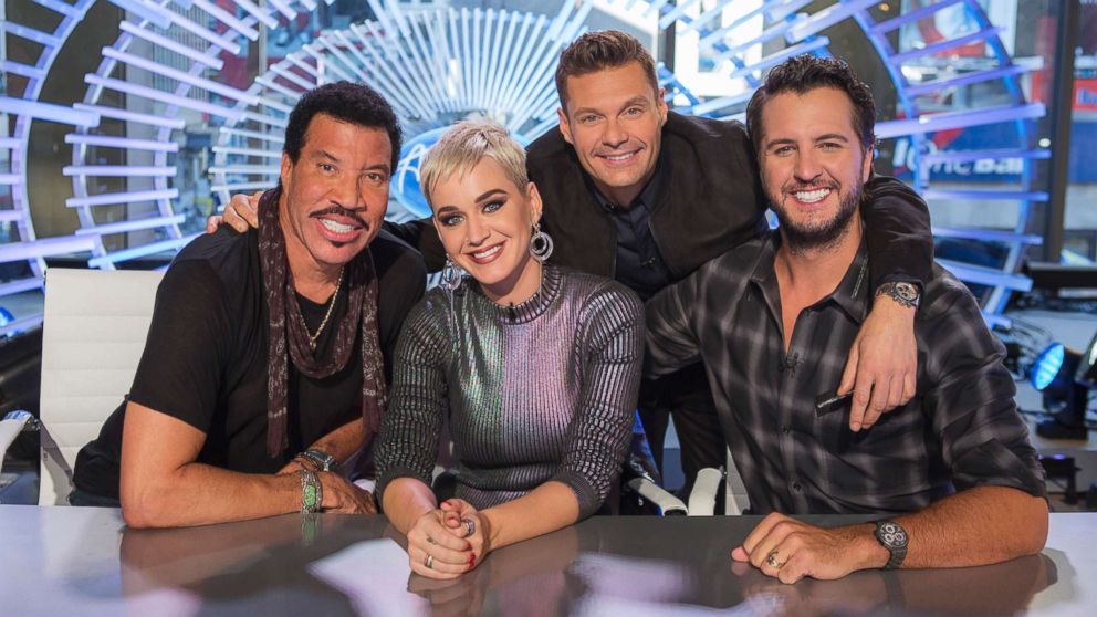 PHOTO: ABC's "American Idol" judges Lionel Richie, Katy Perry and Luke Bryan with host Ryan Seacrest..