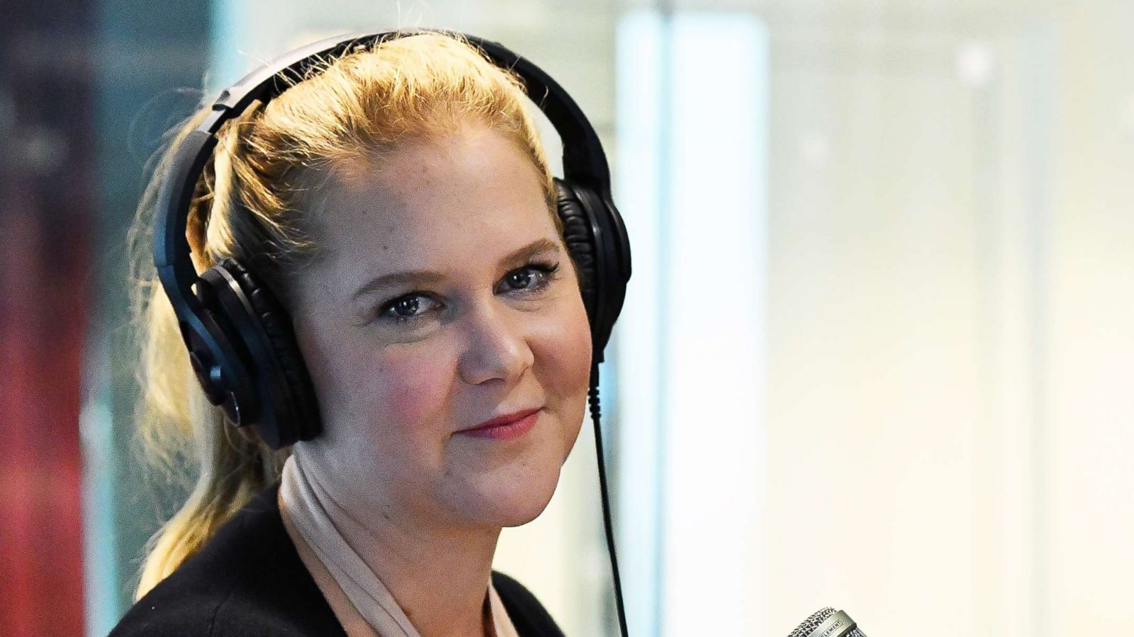 PHOTO: Amy Schumer talks to host Nikki Glaser on SiriusXM's "You Up with Nikki Glaser," April 10, 2018, in New York City.