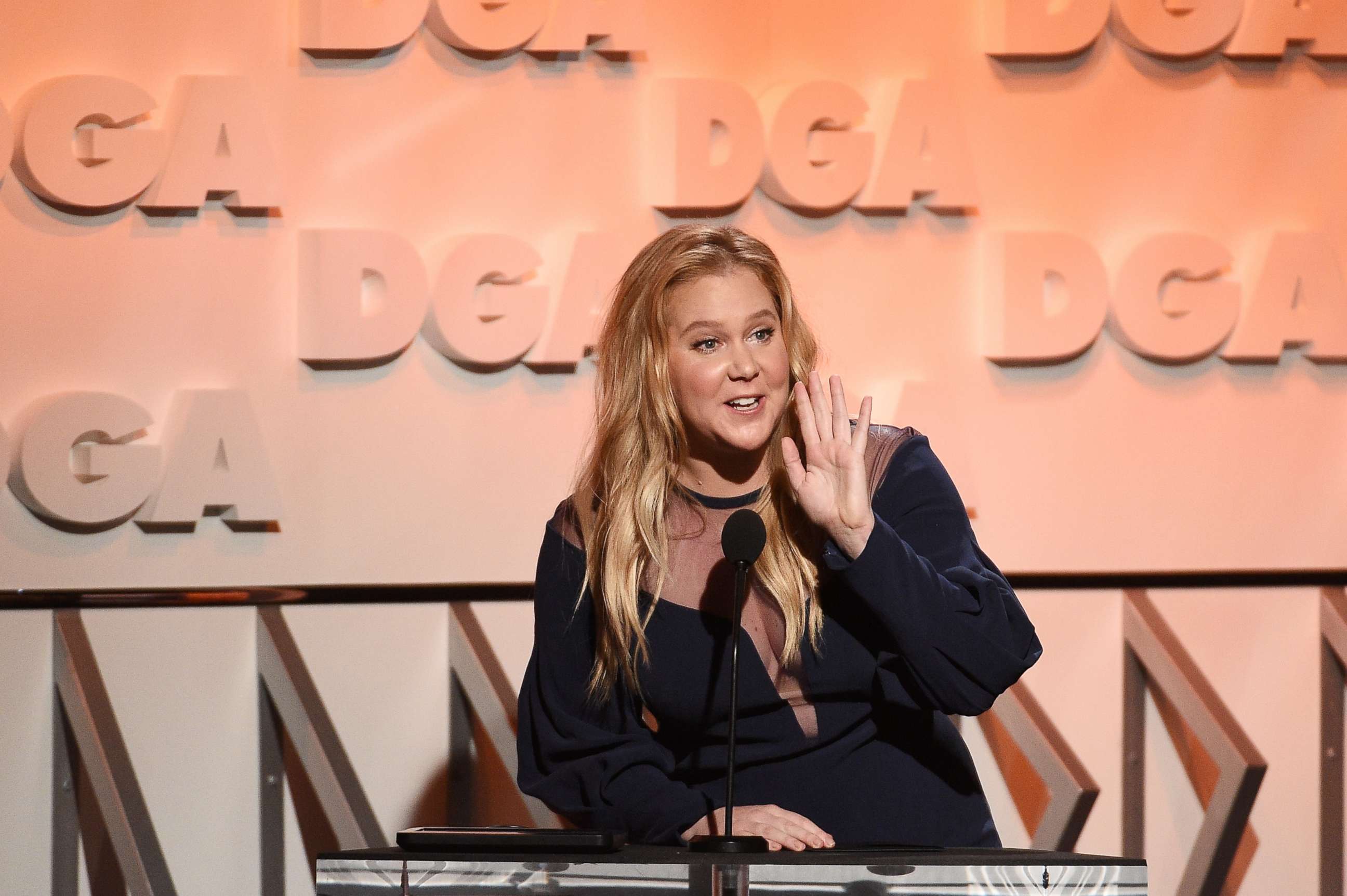 PHOTO: Comedian Amy Schumer speaks onstage during the 70th Annual Directors Guild Of America Awards at The Beverly Hilton Hotel, Feb. 3, 2018, in Beverly Hills, Calif.