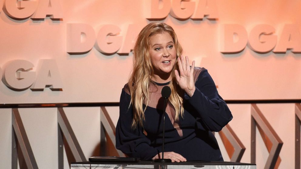 PHOTO: Comedian Amy Schumer speaks onstage during the 70th Annual Directors Guild Of America Awards at The Beverly Hilton Hotel, Feb. 3, 2018, in Beverly Hills, Calif.