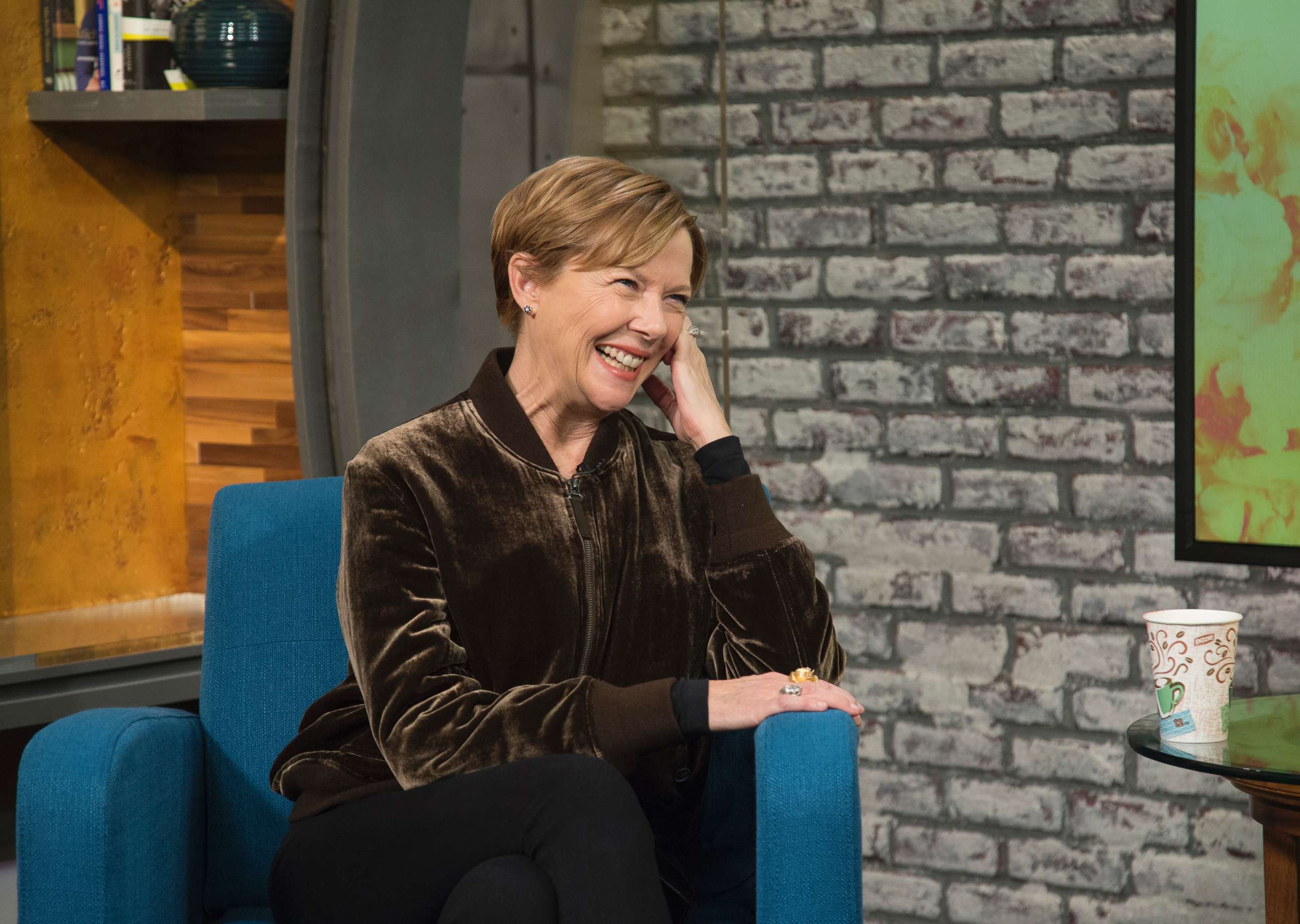 PHOTO: Annette Bening appears on "Popcorn with Peter Travers" at ABC News studios, Dec. 13, 2017, in New York City.
