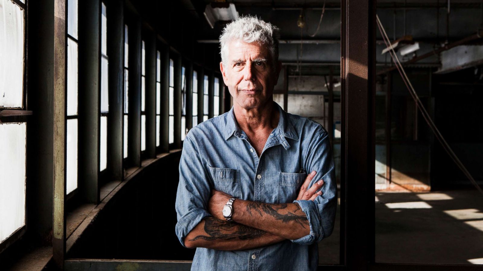 PHOTO: Anthony Bourdain on Pier 57 in New York, Sept. 20, 2015.