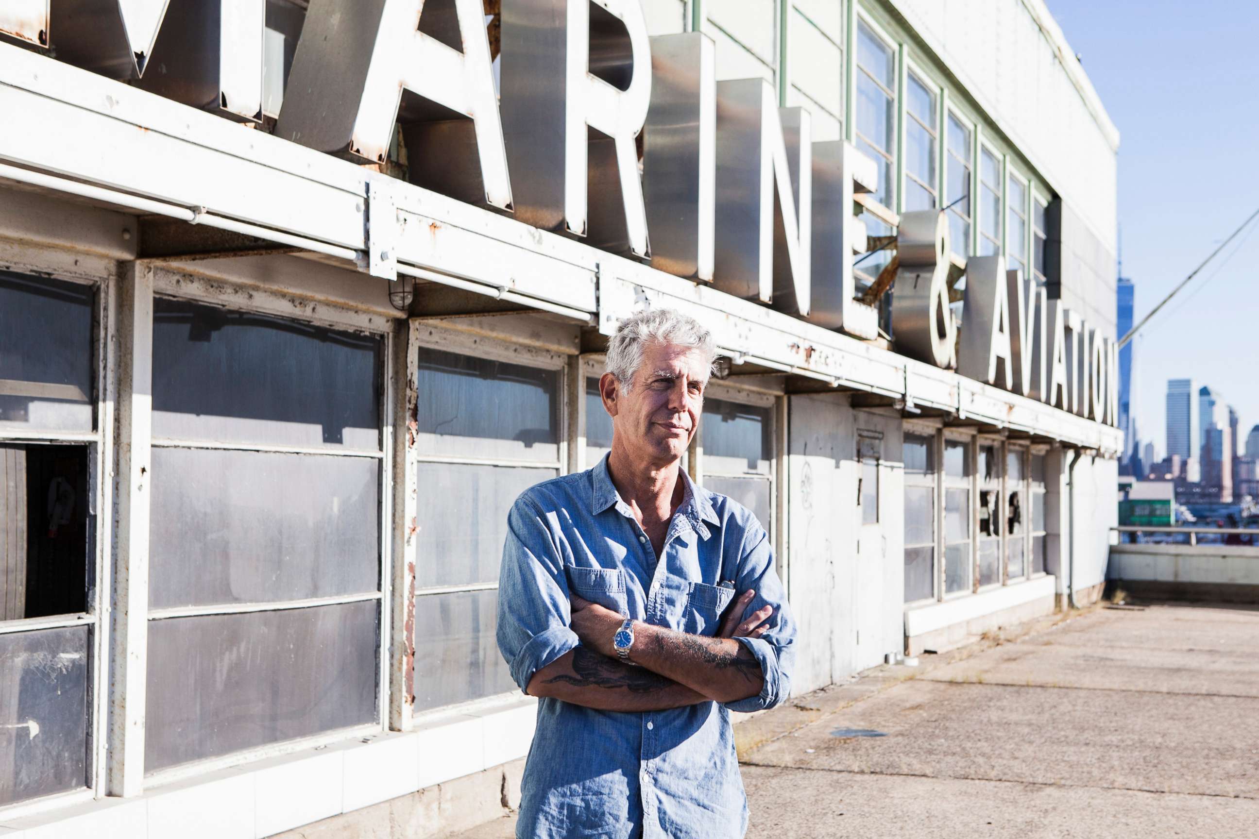 PHOTO: Anthony Bourdain on Pier 57 in New York, Sept. 20, 2015.