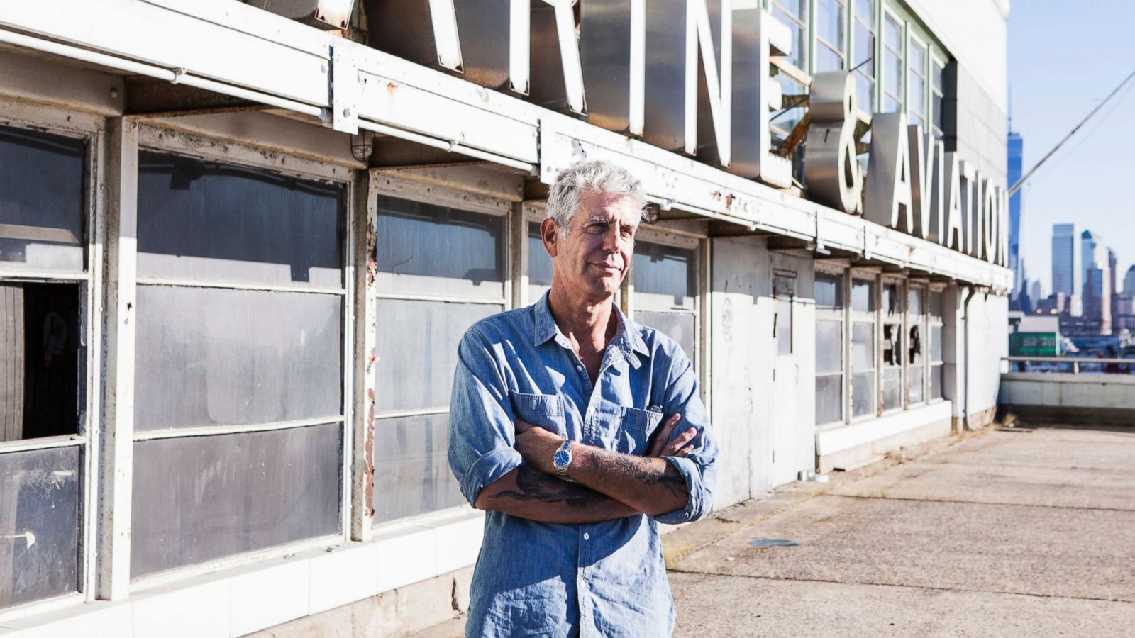 PHOTO: Anthony Bourdain on Pier 57 in New York, Sept. 20, 2015.