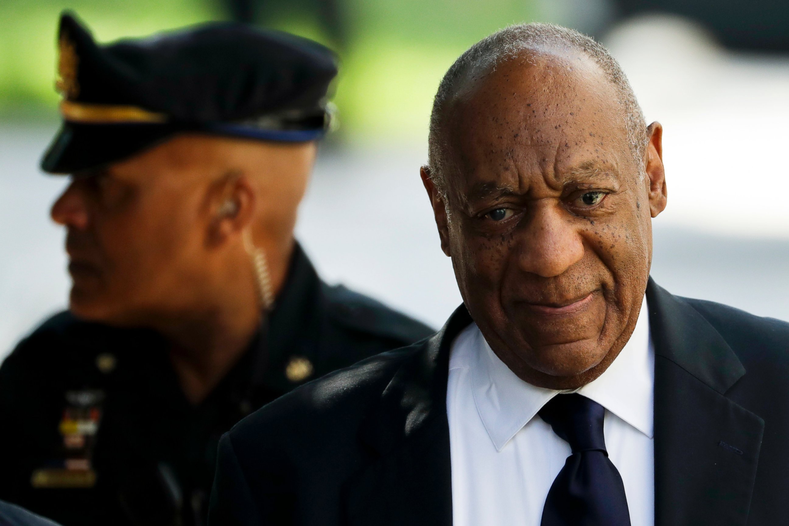 PHOTO: Bill Cosby arrives for his sexual assault trial at the Montgomery County Courthouse, June 13, 2017, in Norristown, Pa.