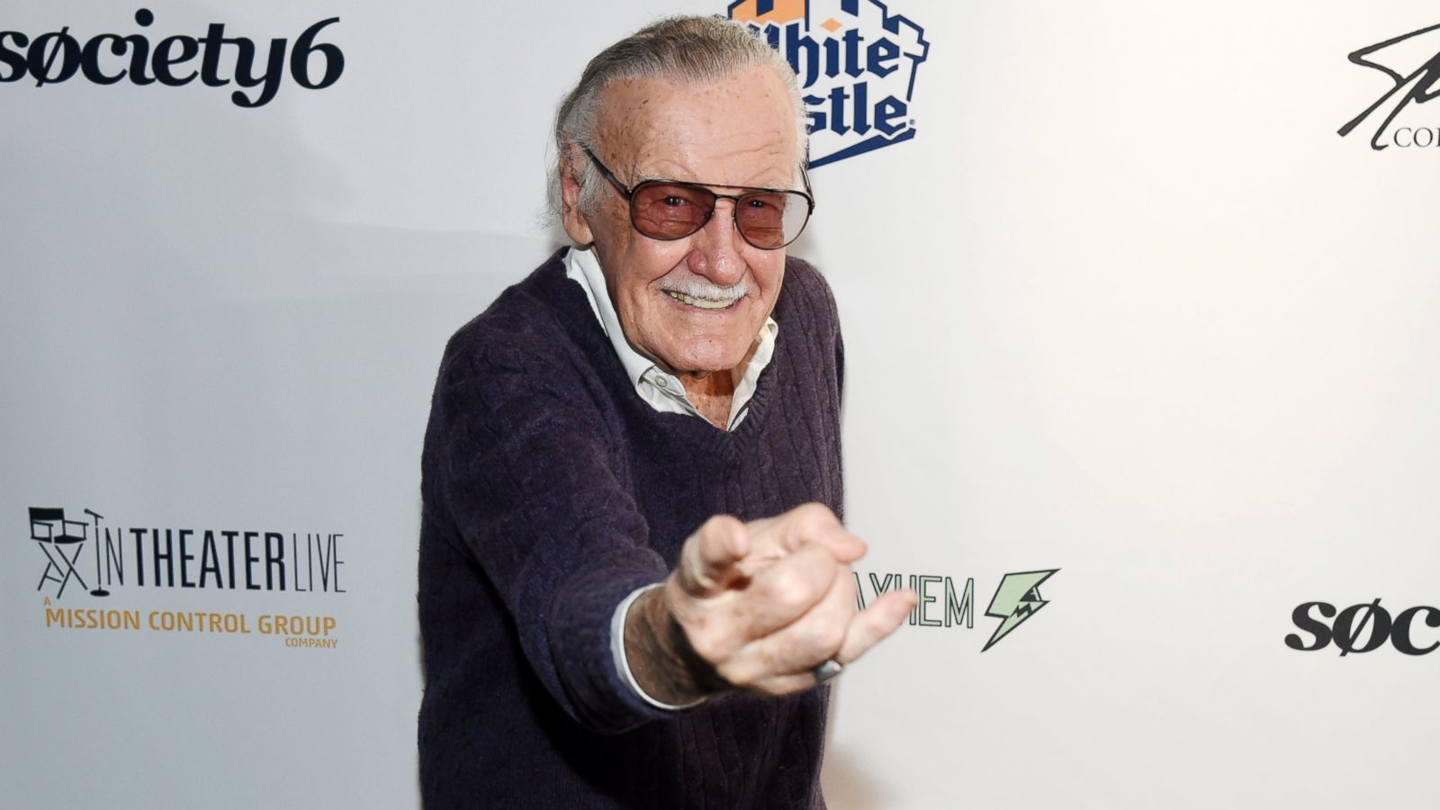 In this Aug. 22, 2017, file photo, comic book writer Stan Lee strikes a "Spider-Man" pose at the "Extraordinary: Stan Lee" tribute event at the Saban Theatre in Beverly Hills, Calif.