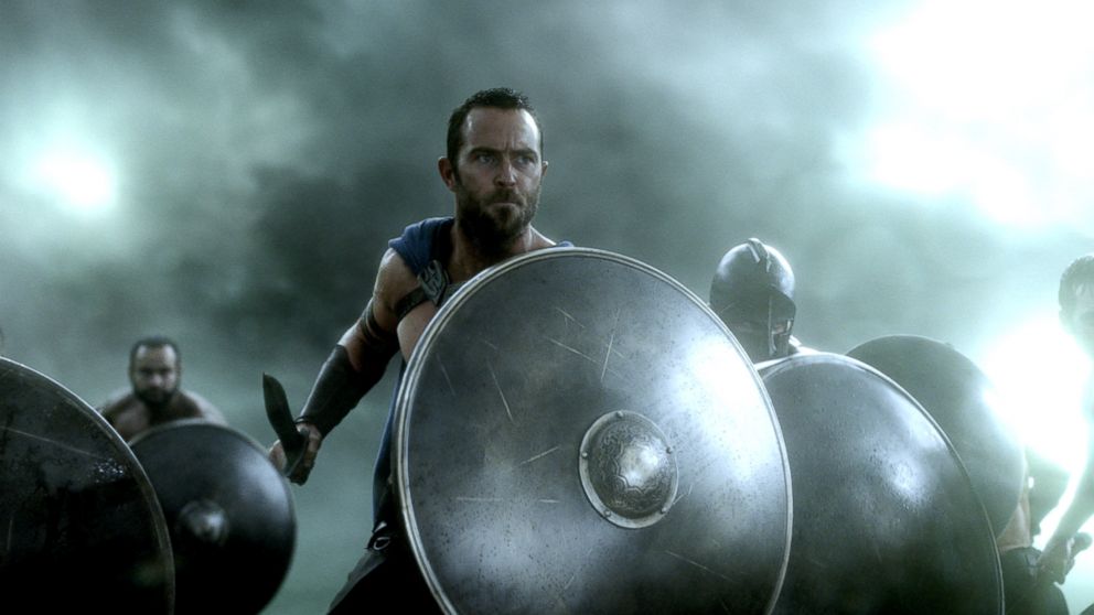 This image released by Warner Bros. Pictures shows  Sullivan Stapleton in "300: Rise of an Empire."