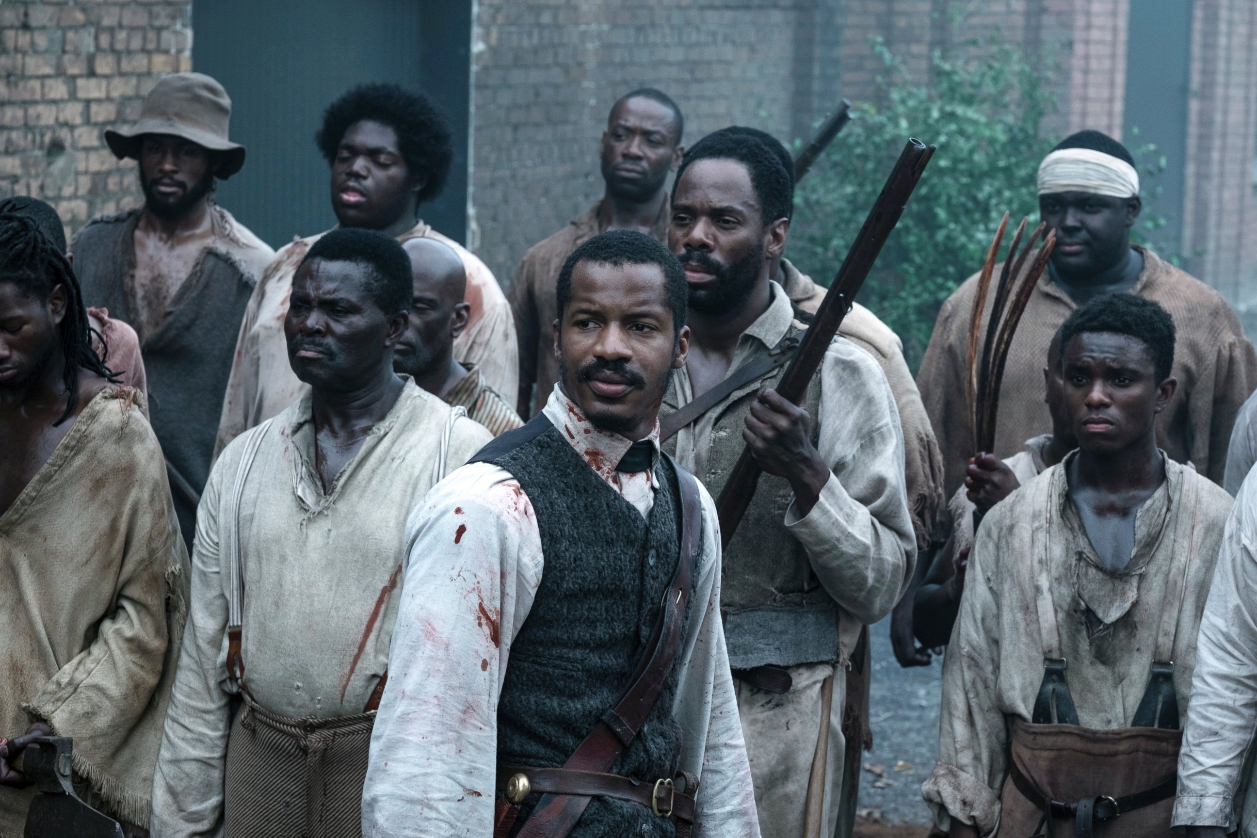PHOTO: This image released by Fox Searchlight Films shows Nate Parker as Nat Turner, center, in a scene from "The Birth of a Nation."
