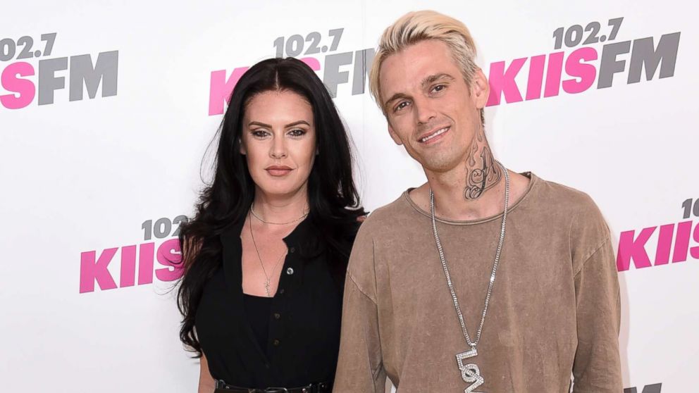 Aaron Carter, right, and Madison Parker arrive at Wango Tango at StubHub Center on Saturday, May 13, 2017, in Carson, Calif. 