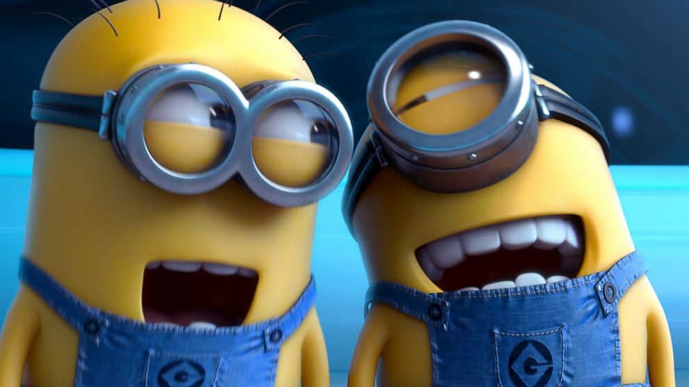 This file photo provided by Universal Pictures shows the minion characters in the film "Despicable Me 2."  