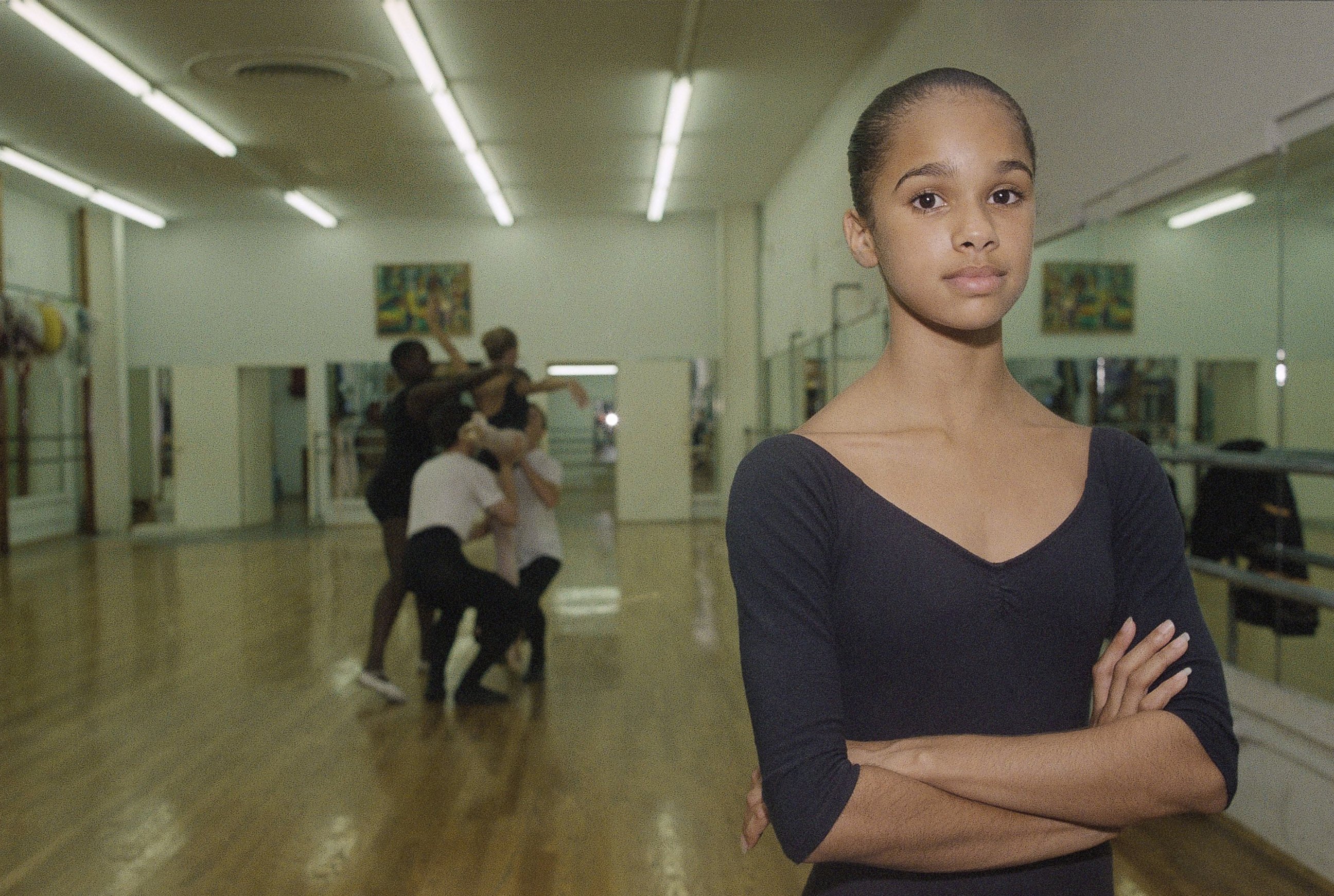 PHOTO: Dancer Misty Copeland poses at the Lauridsen Ballet Center, Sept. 8, 1998 in Torrance, Calif. 