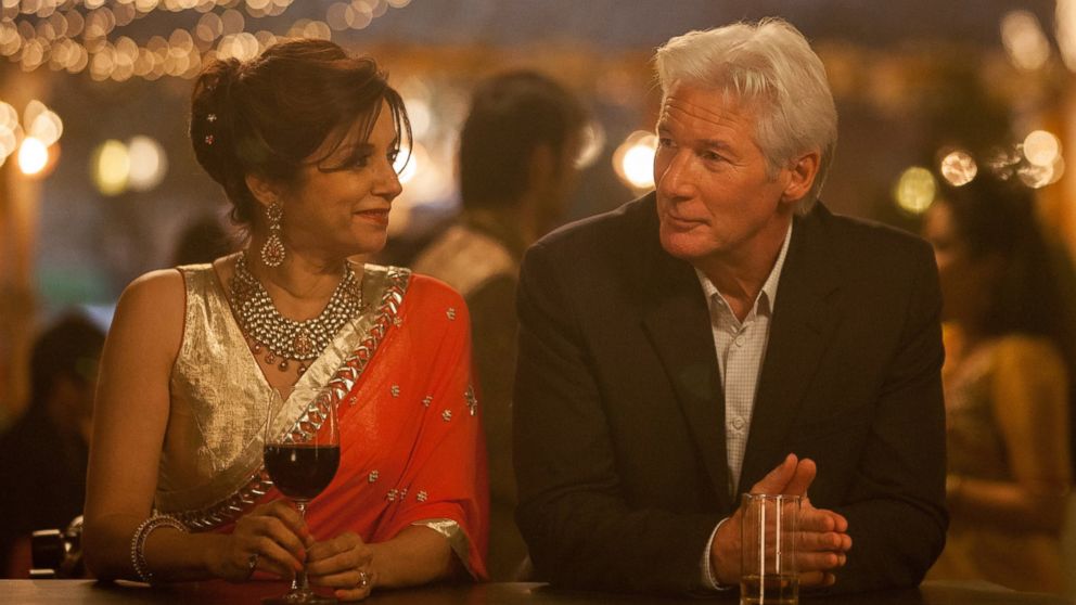 This image released by Fox Searchlight Films shows Lillete Dubey, left, and Richard Gere in a scene from "The Second Best Exotic Marigold Hotel." 