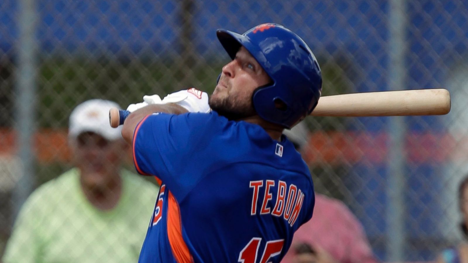 Tim Tebow still a hit with fans but not with the bat