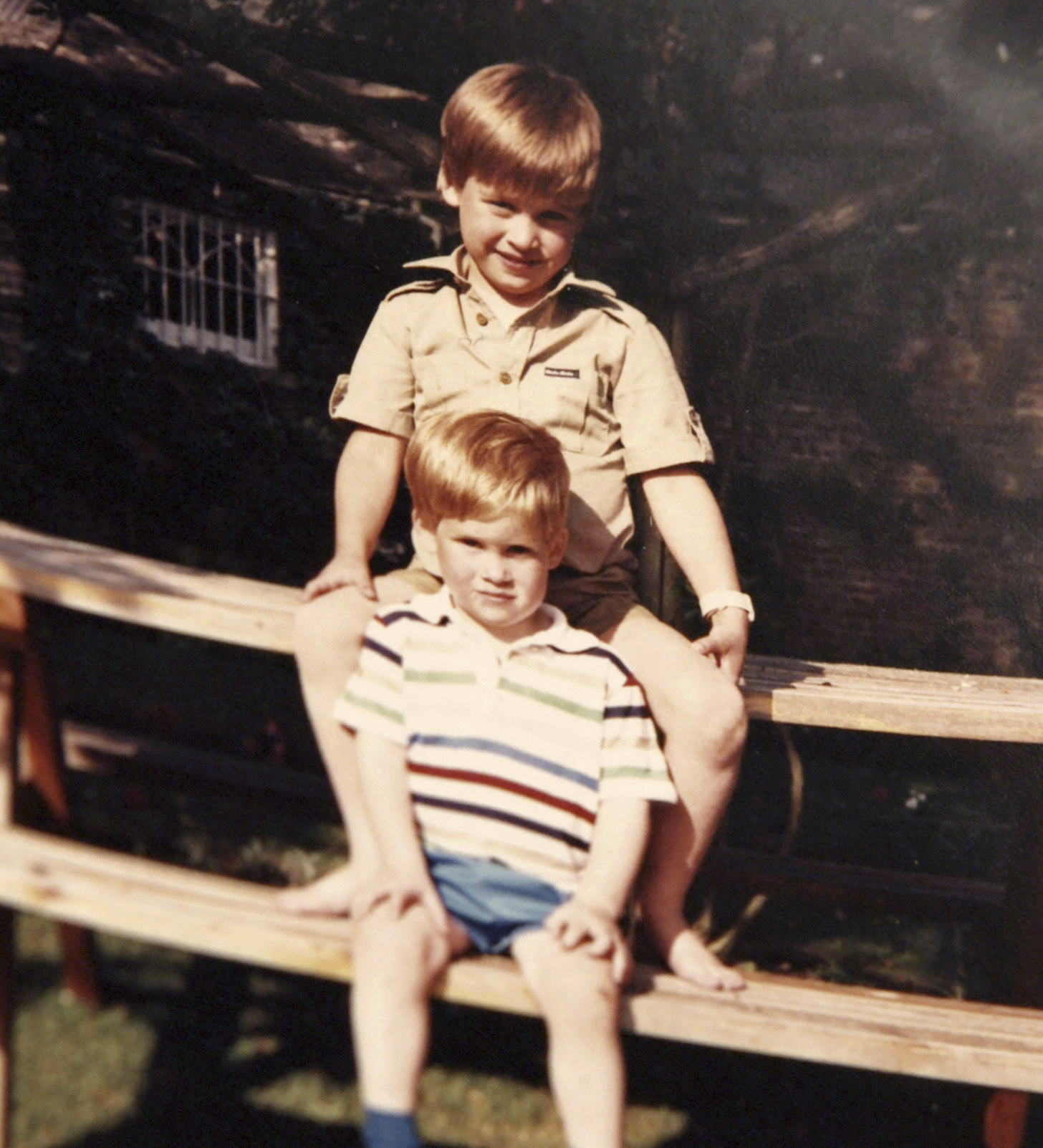 PHOTO: In this photo made available by Kensington Palace from the personal photo album of the late Diana, Princess of Wales, Prince William and Prince Harry sit together and features in the new ITV documentary 'Diana, Our Mother: Her Life and Legacy.'