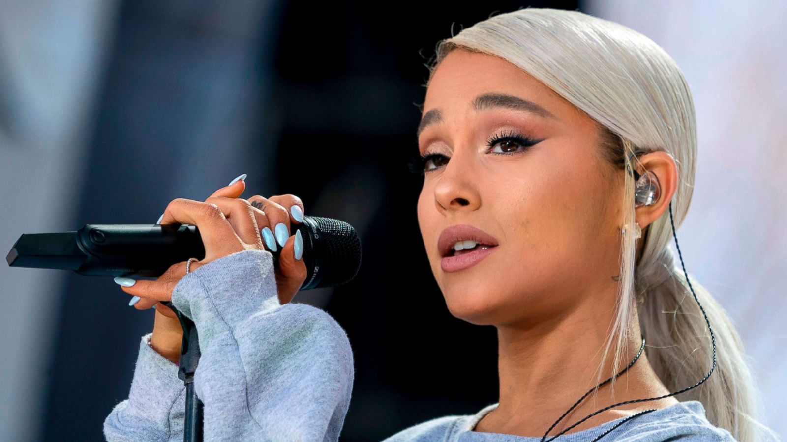 PHOTO: Ariana Grande performs during the "March for Our Lives" rally in support of gun control in Washington, D.C., March 24, 2018.