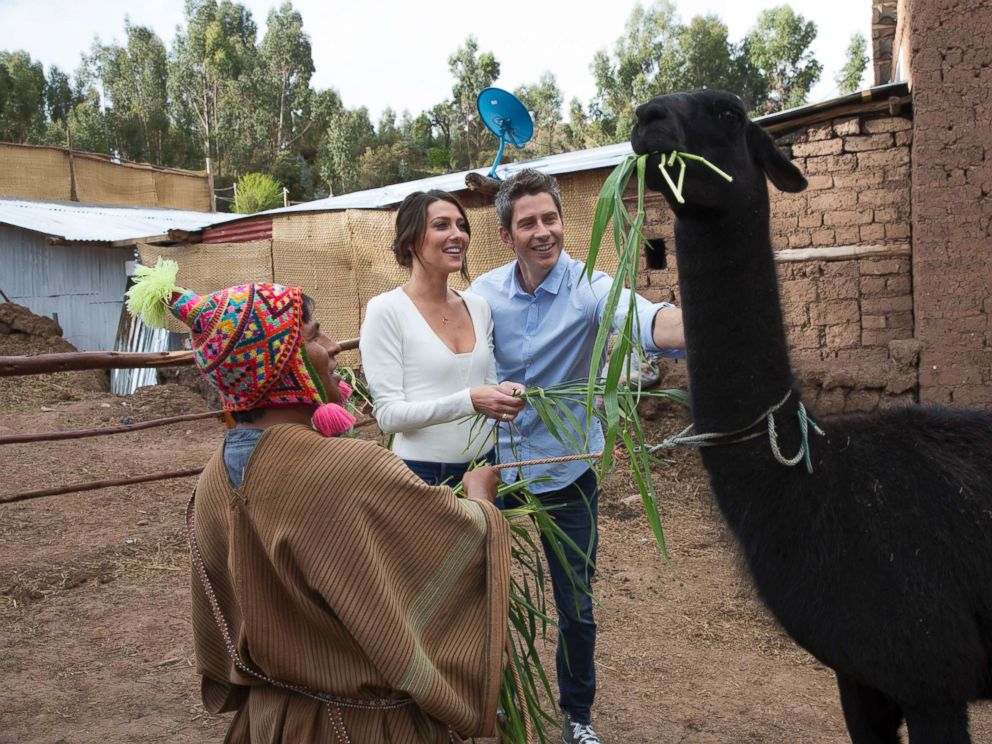 PHOTO: Becca and Arie Luyendyk Jr. on an episode of The Bachelor, in Peru, on The ABC Television Network.